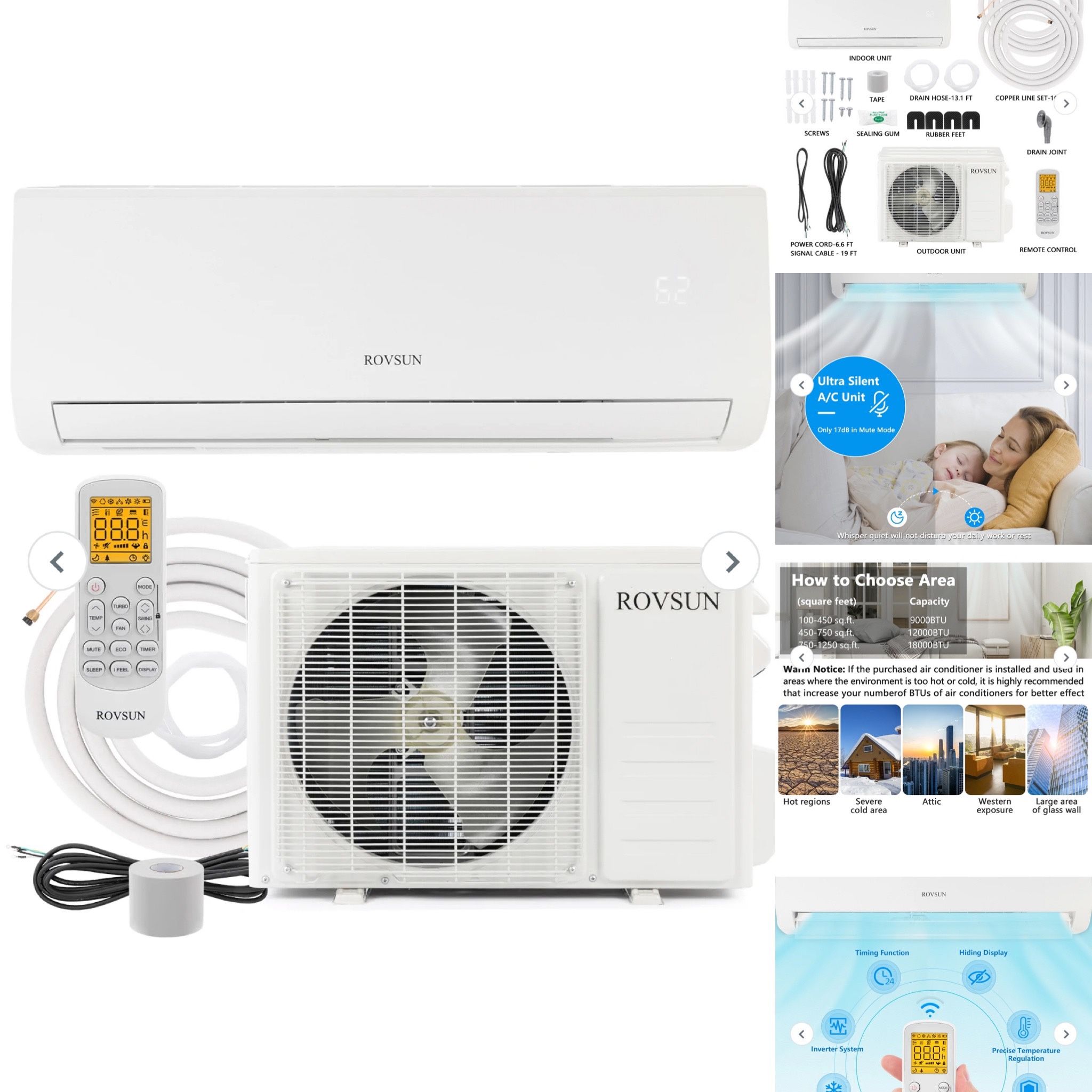 ROVSUN Mini Split AC/Heating System with Inverter HP 210/240 for Sale ...