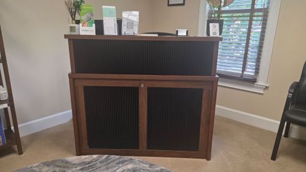 Compact Reception Desk With Storage – $175