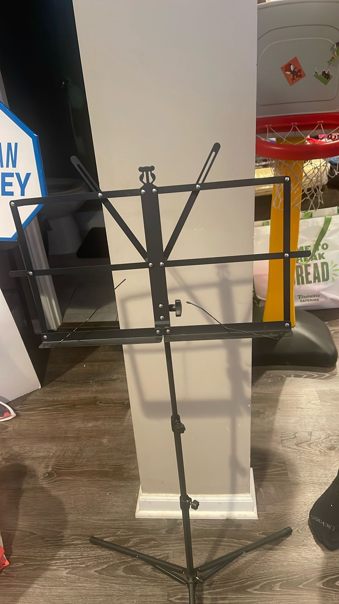 Portable metal music stand