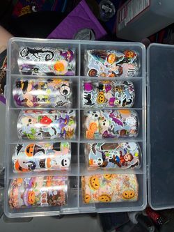 Halloween Foil, 5 2 in 1 Powder, 3 Chrome Bundle (Kendall Fl)