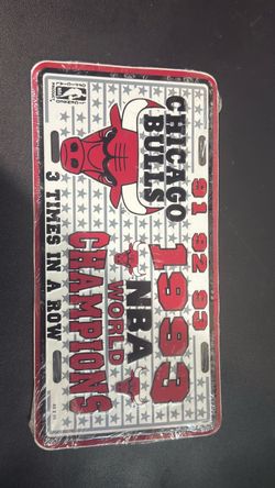 Chicago Bulls 1(contact info removed) NBA Champions License Plate