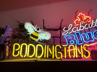 Boddingtons neon beer sign