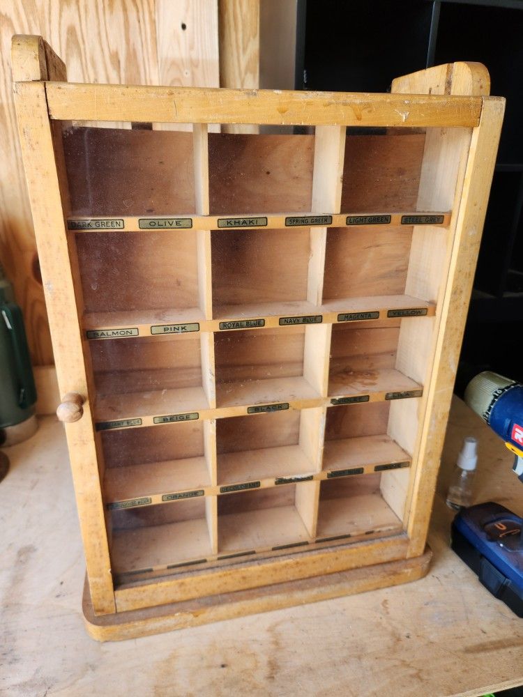 Vintage / Antique Small Paint Hardware Sample Display?