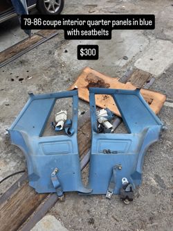 Mustang foxbody coupe  79-86 quarter  plastics