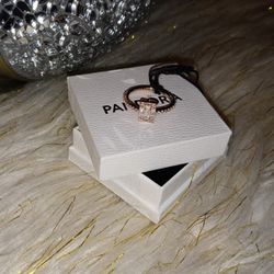 Pandora Sparkling Square Halo Ring