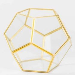For Sale: Gold & Glass Candle Holders