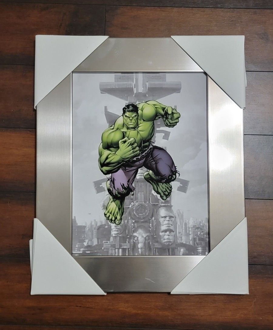 New Framed Pictures Of Hulk, Iron Man, Donald, And Pluto