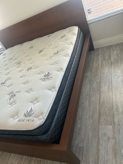 King bed frame and mattress