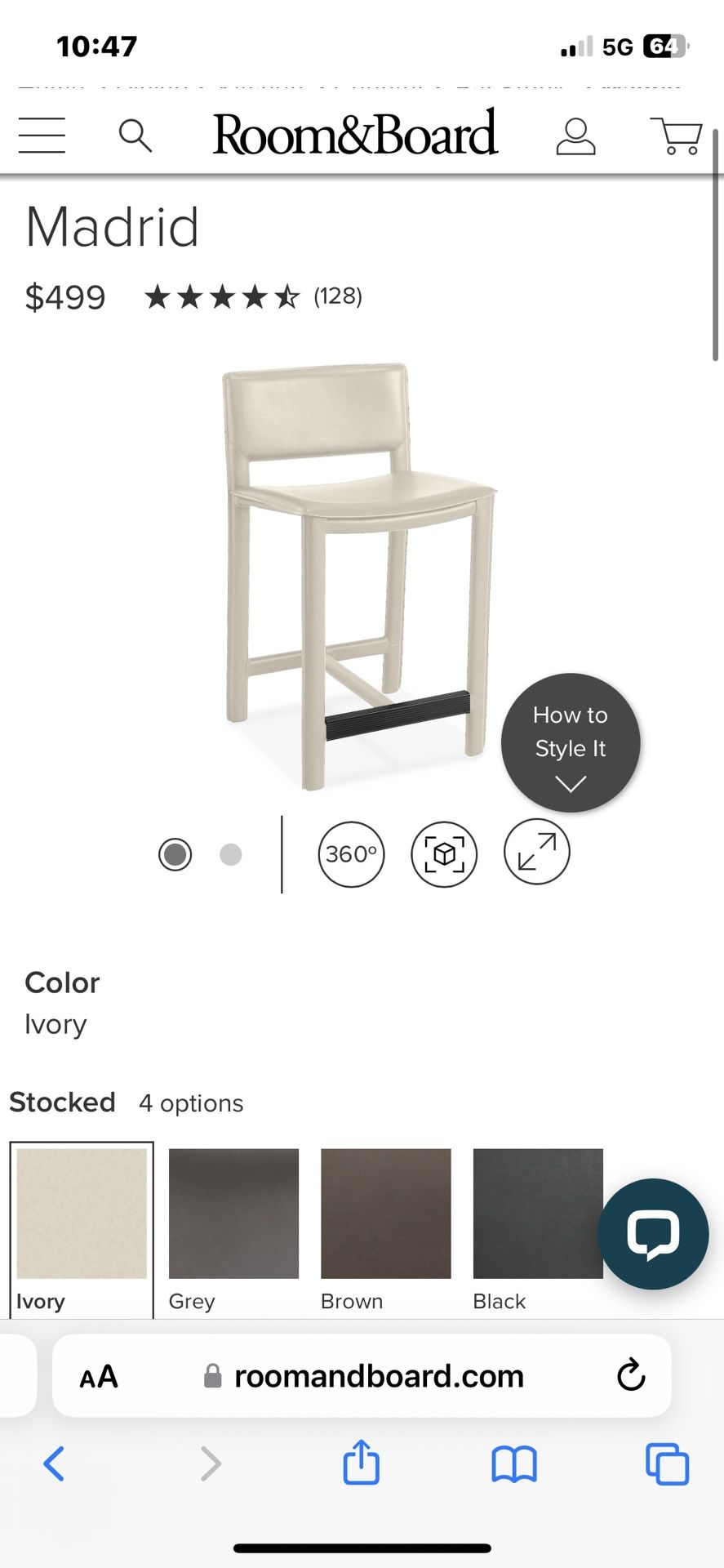 Room And Board Madrid Leather Chairs