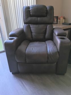 Dark brown electric recliner