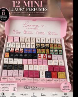 12 Mixed Mini Perfume Set – Assorted Sizes 4ml, 5ml, 7ml, 7.5ml & 10ml – Fragrance Gift Set