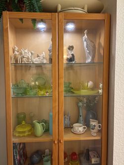 Bookcase with doors  Display Cabinet with Lighting