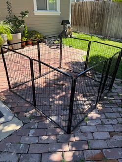 Black Metal Pet Playpen Exercise Pen
