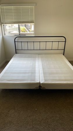 Cal King Frame, Boxsprings, Headboard