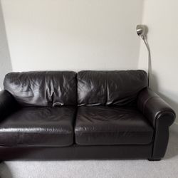 2 Seat Leather Sleeper Sofa