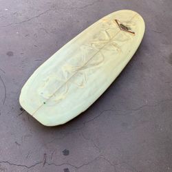 5'4" Vintage Johnny Rice Single Fin Surfboard 