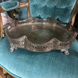Silver Plated Footed Jardiniere 