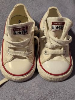 Converse Kids white and cream First-shoes-baby-shoes size 5