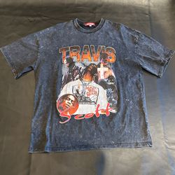 Travis Scott Graphic T Shirt Mens Large No Flaws Fast Shipping Baggy Fit