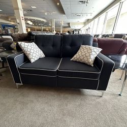 Black 2pc Sofa Set 