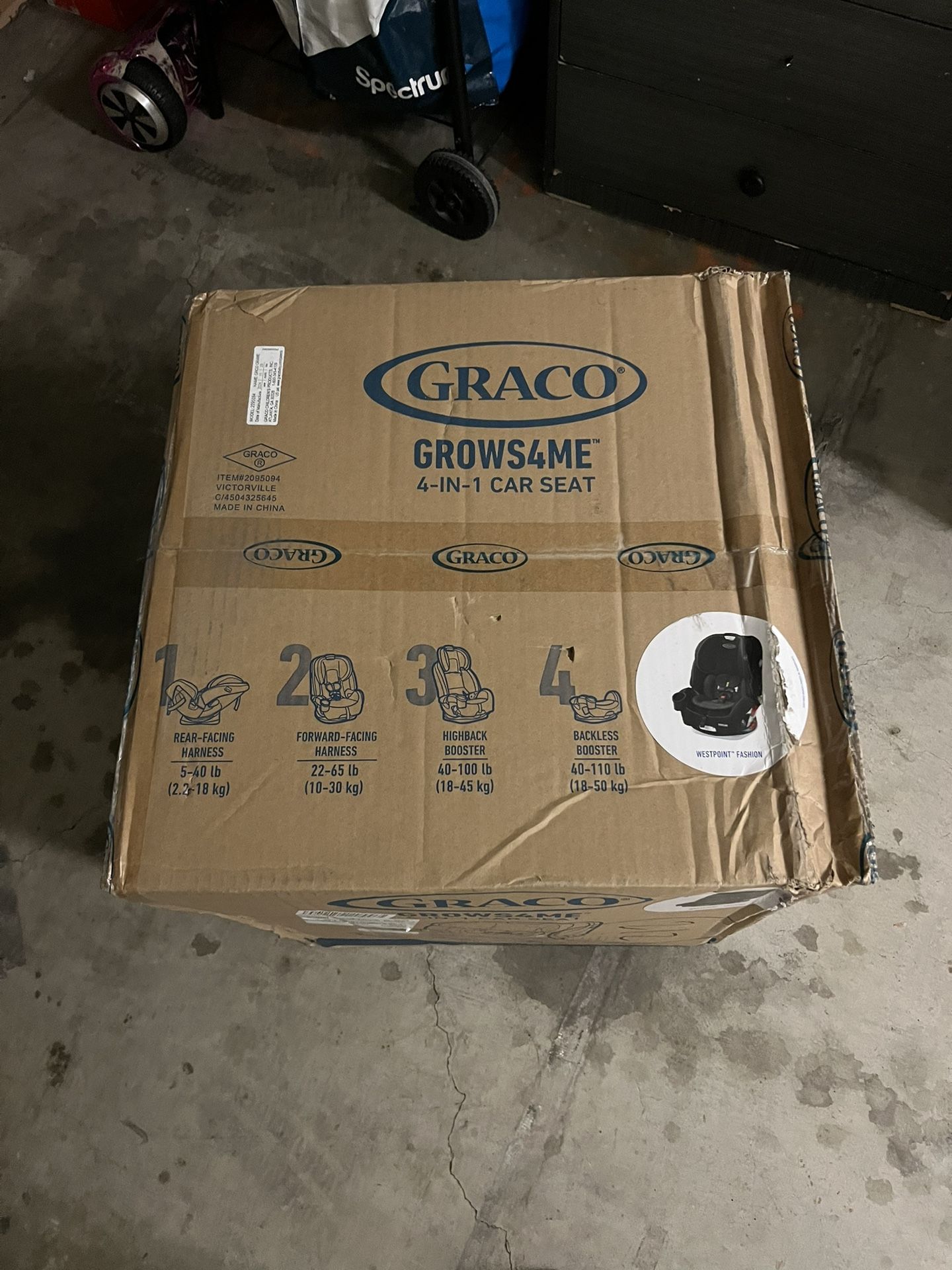GRACO 4 In 1 Black Car Seat