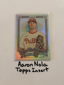 Aaron Nola Philadelphia Phillies All-Star Pitcher Topps Short Print Insert Card.