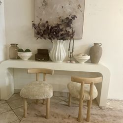  CB2 Shearling Perle Dining/Accent Chairs 