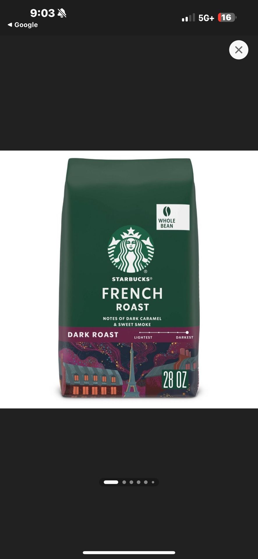 Starburst French Roast Whole Bean Coffee