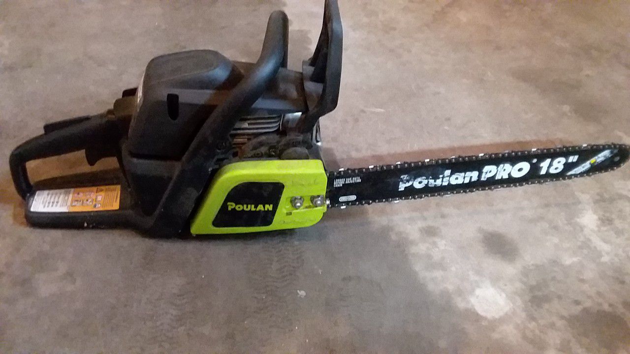 18" poulan chainsaw