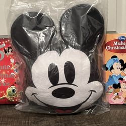 Mickey Mouse Christmas Books + Pillow