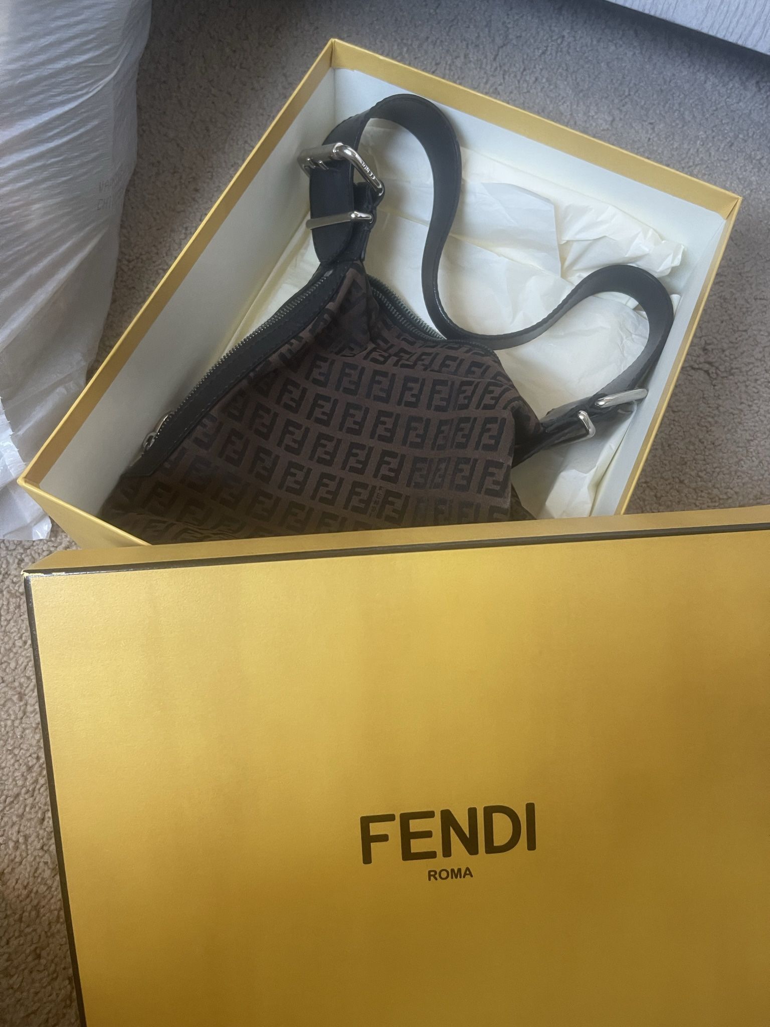 FENDI brown vintage shoulder bag