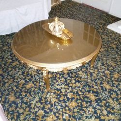 Beautiful Round Coffee Table With Glass