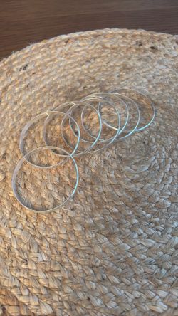 Small hands or child Set Of 7 Bangle Solid 925 Sterling Silver Beautiful Handmade Women