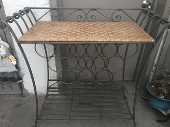 Wrought Iron Wine Rack Bar Table