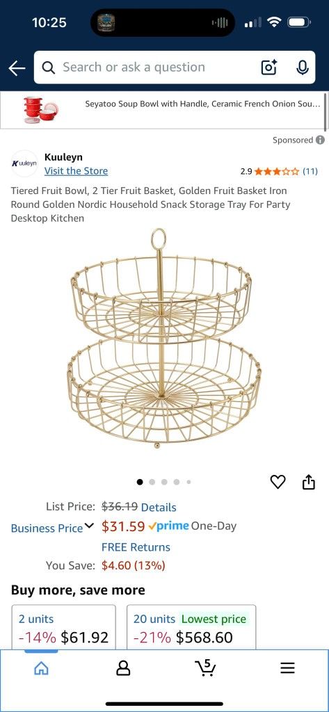2 Tier Fruit Basket