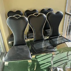 Dining Luxury Set - Black And Silver
