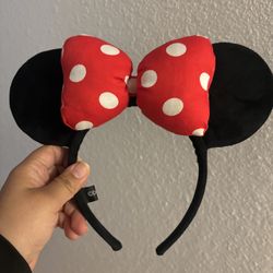 Minnie Mouse Polka Dot Bow Ear Headband for Adults