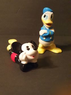 Disney Mickey and Donald Duck ceramic figurines