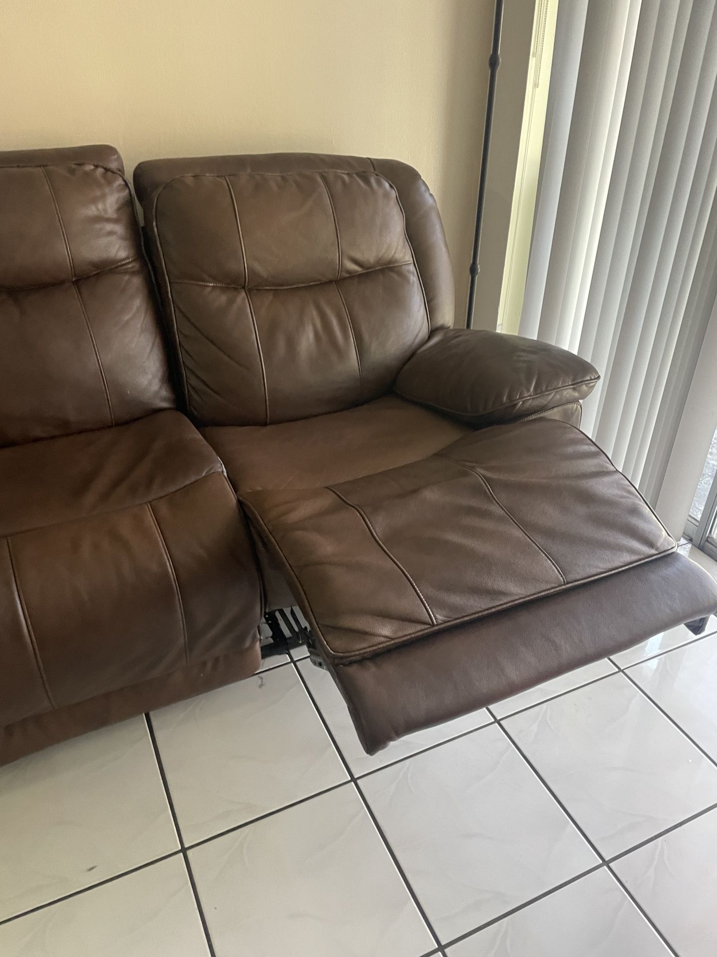 Leather Recliner Sofa Couch 