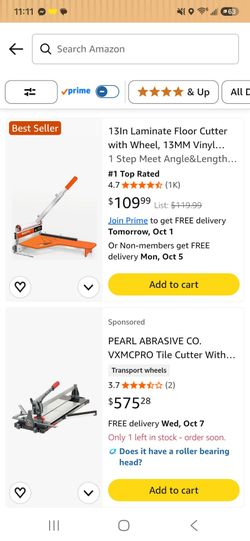 Heavy-duty NAACOO flooring and siding cutter has a 13-inch maximum cutting width. This tool is designed for laminate and vinyl flooring with a maximum