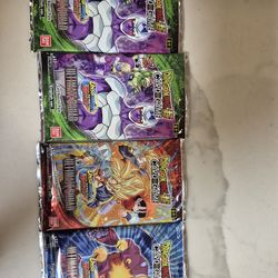 4 pack lot Dragon Ball cards