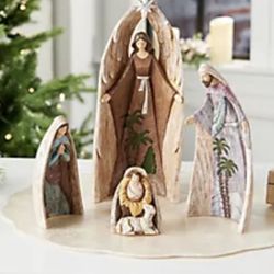 4-Piece Nested Holy Family with Angel by Valerie