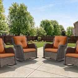 Patio Rocking Chairs Patio Rockers Outdoor Patio Furniture Set Brand New Patio Rocking Chair Set Sillas Mesadoras 🚛🚎🆕