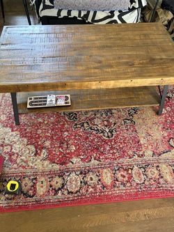 Solid Wood Rustic Coffee Table