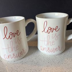 Love is the answer mugs