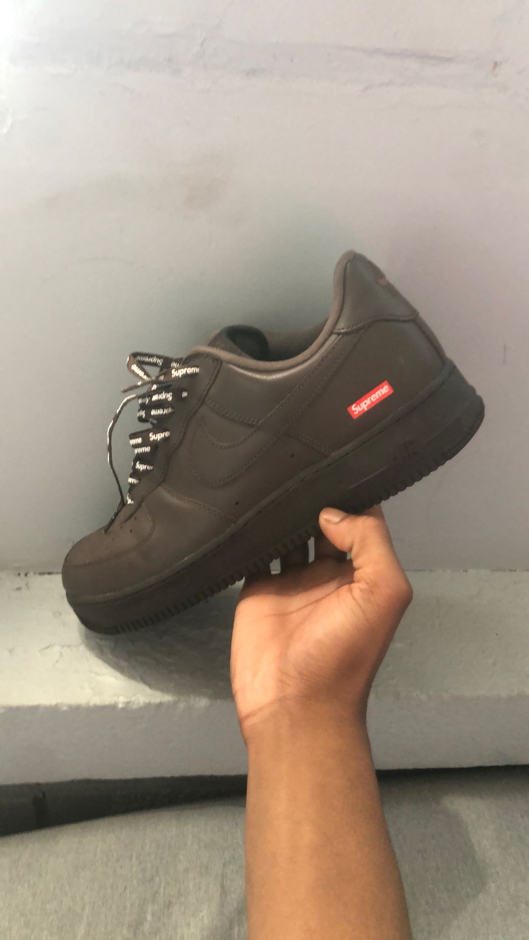 OG ALL! Worn Rare Brown Supreme Forces 