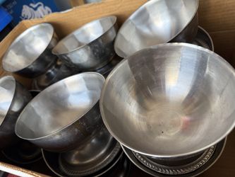 18 - 16 oz Stainless Steel (ice Cream) Serving Dishes  - $18obo