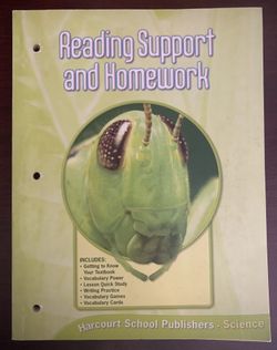 Harcourt Science Grade 6 Workbook-Reading Support And Homework 