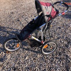 Reebok and jogging stroller, large wheels