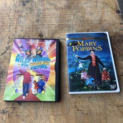 DVD Movie Mary Poppins Willy Wonka